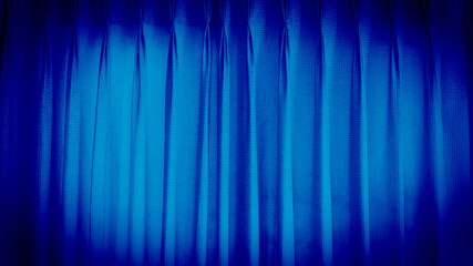 blue curtains background with gradient.