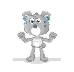 koala muscular cartoon. cartoon mascot vector