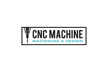 CNC Lathe machine Logo Computer Numerical Control modern 3D cutting technology design manufacturing industry cutting 
