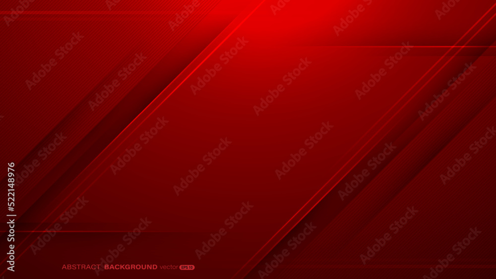 Wall mural abstract red background with stripes lines and light. modern element for banner, flyer