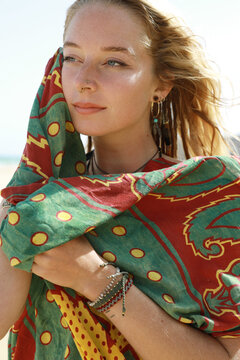 young woman at beach