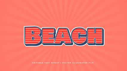 Fototapeta premium Editable text style effect - retro vintage summer text in grunge style theme