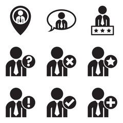 Businessman Avatars Icon Set