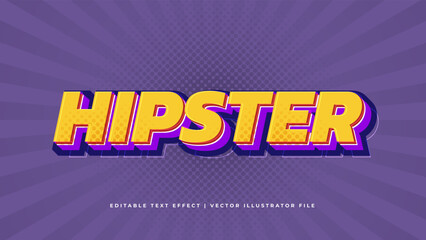 Retro vintage text effect template with 3d style editable font effect for illustrator