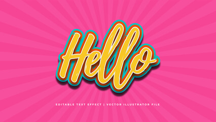 Retro vintage text effect template with 3d style editable font effect for illustrator
