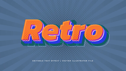 Retro Classic Editable text effect concept
