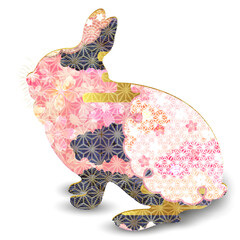 Fototapeta premium 卯 年賀状 干支 アイコン