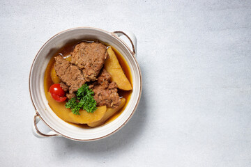 Bistik Daging, traditional beef steak from Central Java, Indonesia. 
