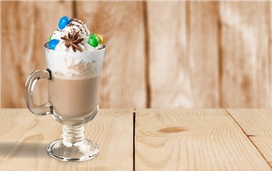 Tasty sweet aroma Best coffe and Ice-cream