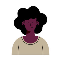 afro woman avatar character