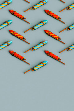 many fireworks rockets