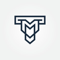 tm letter. law. legal. firm. attorney logo design vector