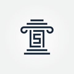 s letter. law. legal. firm. attorney logo design vector