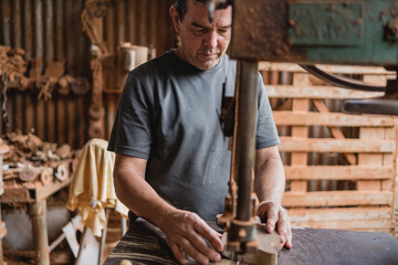 craftsman working in his workshop