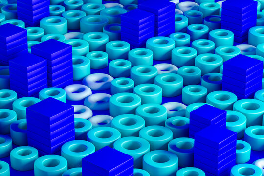 Background with colored geometric shapes
