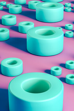 Background with colored geometric shapes