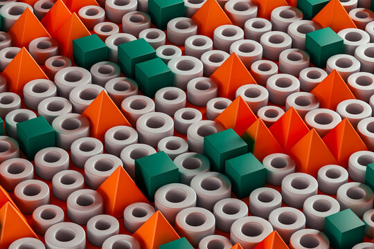 Background with colored geometric shapes