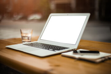 laptop on table