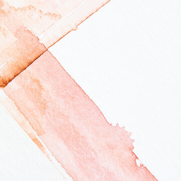 Pink painted brush stroke textures on white background