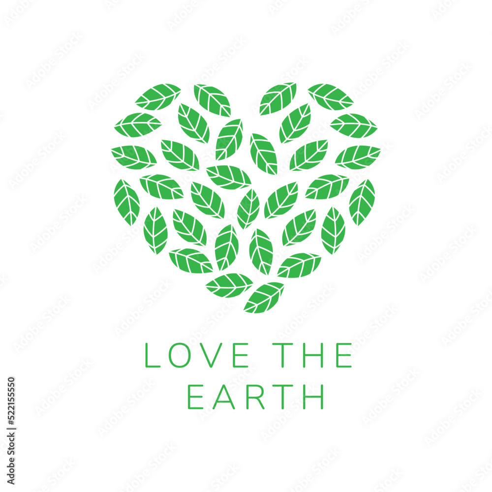 Canvas Prints love the earth label