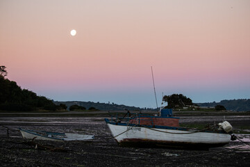 Fototapeta premium Barca atardecer