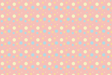 pink polka dots background - obrazy, fototapety, plakaty