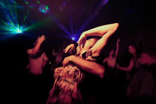 Ecstasy moment with friends and lovers at the party