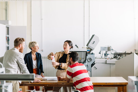 People at Work in Printing Office