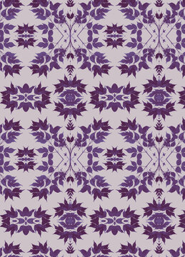 Floral pattern in purple