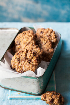 Oatmeal cookies in container