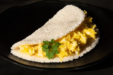 Tapioca with Eggs | Typical northeastern Brazilian healthy food