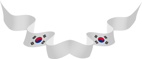 South korea flag ribbon decoration