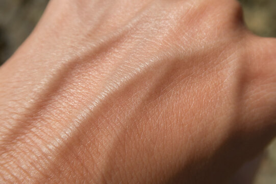 skin and veins closeup