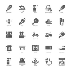 Household icon pack for your website, mobile, presentation, and logo design. Household icon glyph design. Vector graphics illustration and editable stroke.