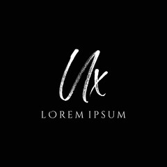 Letter UX luxury logo design vector
