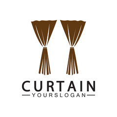 Curtain logo vector illustration design template