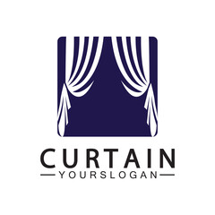  Curtain logo vector illustration design template