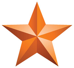 Obraz premium 3D metal star isolated
