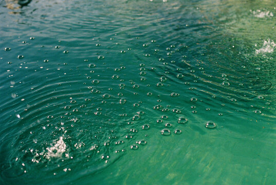 Bubbles on water