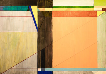 One of a series of related geometric abstract paintings.