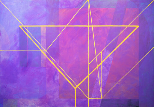 One of a series of related geometric abstract paintings.
