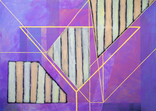 One of a series of related geometric abstract paintings.