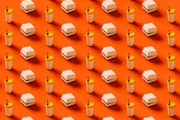 pattern of fast food boxes