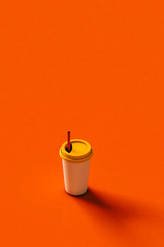 a drink on a red background