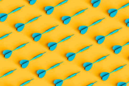 pattern of blue darts