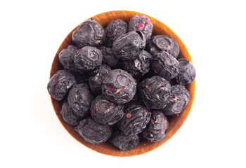 Freeze Dried Blueberries Isolated on White Background