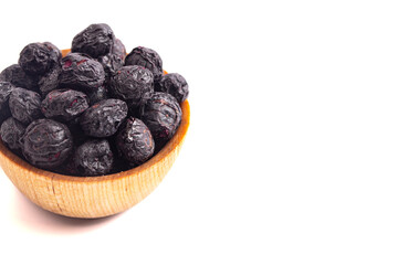Freeze Dried Blueberries Isolated on White Background