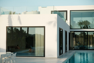 Modern design house with swimming pool