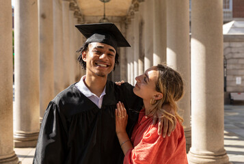 Gen Z Friends College Students portrait  celebrating graduation 
