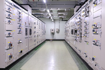 Electric room in industrial,selective focus.	